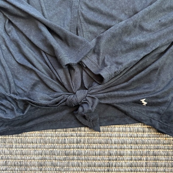 JoyLab Gray Long Sleeve Tie Front T-Shirt - Picture 3 of 3